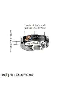 Personalized Name Bracelet Stainless Steel Adjustable Minimalist Daily Wear-Personalized Name & Date Bracelet Birthday/Mother's Day Thoughtful Present-Adjustable Custom Name Bracelet Stainless Steel Non-Allergic Daily Wear-Laser Engraved Name Bracelet Waterproof Anti-Tarnish Long-Lasting Gift - Multicolor - View 7