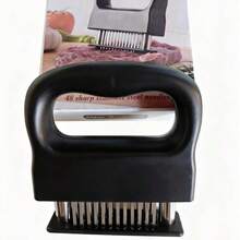 1pc/2pcs Stainless Steel 48-Needle Meat Tenderizer, Kitchen Tool, Boxed Packaging - Black - View 12