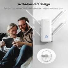 WAVLINK - Repetidor WiFi 6 potente para el hogar cubre hasta 2000sq.ft AX3000 amplificador WiFi de doble banda 5GHz/2.4GHz 4 x 5dBi Antenas WiFi Extender con puerto Gigabit para caja de Internet - como en la foto - Ver 8