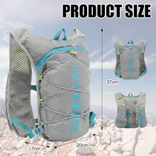 跑步背心，男女通用轻便透气跑步背包，带500ml软水壶，骆驼牌水袋背包，带手机袋和水壶袋 - 背包+500ML水杯 - 查看 4