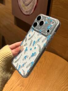 1个极简主义花卉透明UV喷绘蓝色花朵图案手机壳，适用于户外旅行、摄影、工作、学习、休闲等场合，兼容 7/8/7 Plus/8 Plus/X/XR/XS Max/11/11 Pro/11 Pro Max/12/12 Pro/12 Pro Max/12 Mini/13/13 Pro/13 Pro Max/13 Mini/14/14 Pro/14 Pro Max/14 Plus/15/15 Pro/15 Pro Max - 彩色 - 查看 4