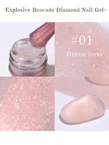 MISS SHAKA 10ml New Arrival Pink-Purple Glitter Nail Polish, 2026 Transparent Sparkling Whitening Nail Art Supplies, Valentine's Day - Multicolor - View 16