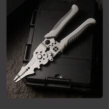 Multi-Functional Wire Stripper, Wire Cutting Tool - Can Strip, Crimp, Pull, Wind, And Cut Wires - Silver-gray - 1pcs - View 3