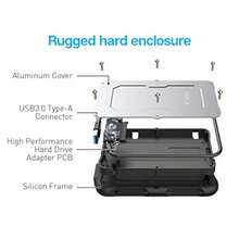 ineo 2.5" USB 3.0 Type A Rugged Waterproof and Shockproof External Hard Drive Enclosure [T2580] - USB 3.0 Tipo A T2580 - Ver 6