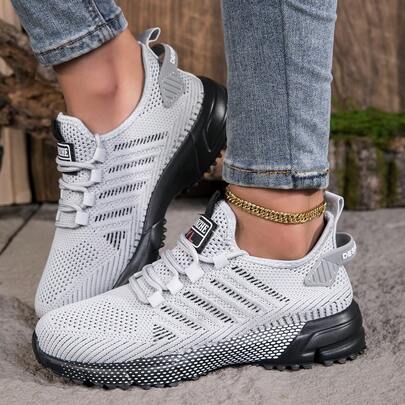 Women's Breathable Non-Slip Athletic Shoes, Fashionable Low-Top Sports Shoes With Comfortable Lining, Suitable For Jogging, Walking And Outdoor Activities