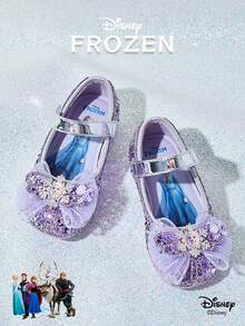 Disney 1双正版授权公主鞋，适合日常及假日户外穿着，舒适防滑，透气（儿童平底鞋，女童鞋，公主鞋，女王鞋） - 淡紫色 - 查看 1