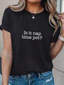 ¿Es hora de la siesta? Camiseta - Camiseta de sueño cansado y siesta - Negro - Ver 1