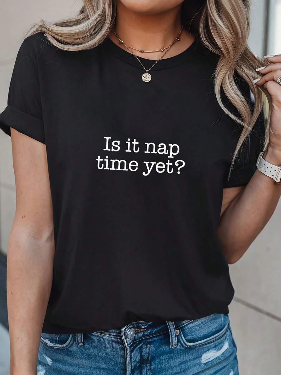 ¿Es hora de la siesta? Camiseta - Camiseta de sueño cansado y siesta - Negro - Ver 1
