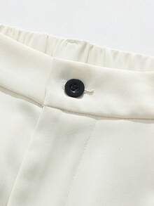 男士休闲商务正装裤，时尚简约百搭西装裤 - 卡其色 - 查看 5