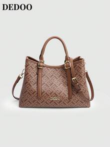 Dedoo 春夏时尚轻奢经典复古老花手提包。这款大容量托特包支持三种携带方式：手提、单肩背和斜挎。简约、优雅、百搭，适合工作通勤、日常休闲旅行、购物、度假、情人节礼物、母亲节礼物等多种场合。 - 彩色 - 查看 11
