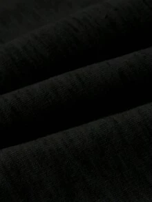 [Sporty T-Shirt]MILANO 96 Print, Men's Crew Neck Short Sleeve T-Shirt, Casual Tops For Men, Men's Comfy Clothing For Daily Wear, Men's Fashion & GiftRelaxed Plus Size T-Shirt - Black - View 4