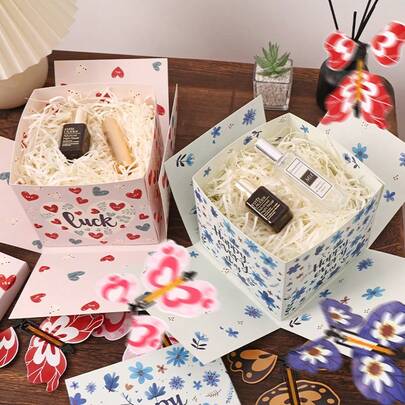 This 1-Piece Flying Butterfly Explosion Surprise DIY Gift Box Is Perfect For Surprise Birthday Parties, Creative Gifts, Touching Gifts For Loved Ones, Creative Gift Wrapping, Mother's Day Gifts, And Surprise Gifts For Friends.