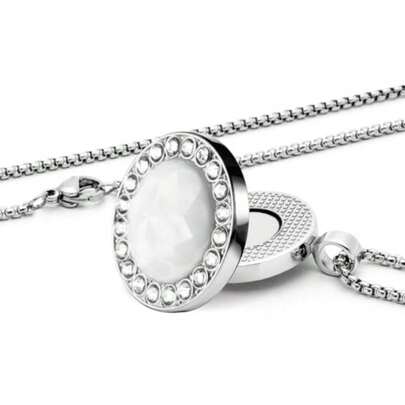 Golf Ball Marker with Ceramic Crystal Ball Marker Necklace 20mm Small Size Gifts Accessories Women Golfers