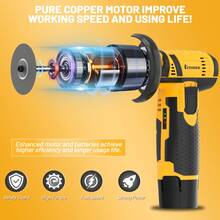 Pure Copper Motor Mini Angle Grinder 19500MAX RPM For Cutting Grinding Polishing One-Hand Operation Full Saw Blades - US A Type Plug(110-127V) - View 4