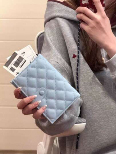 Women's Passport Holder Wallet, Multifunctional Coin Purse, Bank Card Protector, Travel Bag