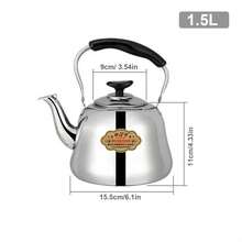 Stainless Steel Whistling Tea Kettle - Mirror Polished, Foldable Handle, Fast Boiling, 1L-6L Capacity, Suitable For Home And Restaurant Use - Silver - View 16
