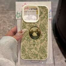 1pc Vintage Floral Heart Frame Swan Pattern TPU Phone Case Compatible With IPhone 17 Pro Max/17/16 Pro Max/15/13/12/11, S20 FE/A15/S24/A55, Redmi Note 11/12/13 Pro, Full Body Soft Protective Cover - Kiểu 10 (1 chiếc) - Xem 2