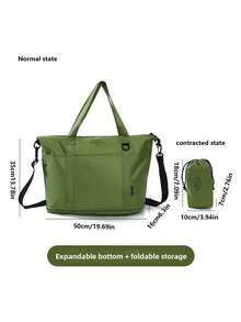 1pc Foldable Portable Business Travel Bag, Large Capacity Student Luggage Bag, Maternity Bag, Women Handbag & Shoulder Bag ,Travel Essential Bag - Multicolor - View 15