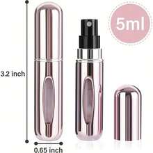Mirror Finish Metallic Perfume Spray Bottle Mini Travel Refillable Atomizer - 粉色 - 查看 4