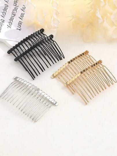 2pcs Metal Hair Comb Twist Hair Clip DIY Jewelry Accessories Handmade Hair Decoration