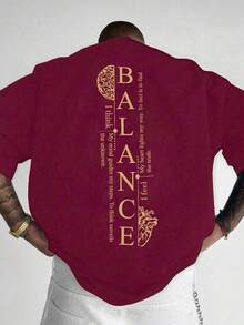 GRDR Men's Fashionable Printed Loose Short Sleeve T-Shirt | Exquisite Design | Summer Essential | Easy To Match, Showcase Your Style - Burgundy - View 2