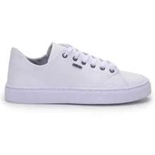 Basic Casual Sneakers With Eyelets, Lace-Up Closure, Perfect For Everyday Wear At Home, Office, Parties, And Vacations – Timeless. - White - View 1