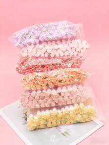 1/3/5/7件透明水果卡通图案睫毛刷眉刷便携管状化妆睫毛刷眼部化妆工具 - 彩色 - 查看 7