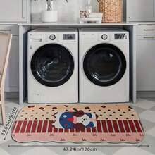 1pc Cartoon Dog Printed Bath Mat, Bathroom Rug, Kitchen Mat, Area Rug, Laundry Room Carpet, Soft Plush Printed Rug, Area Decor Carpet, Thick Anti-Fatigue Kitchen Mat, Waterproof Non-Slip, Farmhouse, Comfortable Standing Mat For Sink, Bathroom, Laundry Room - Cartoon Dog Pattern - View 15