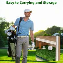 Golf Practice Mat Golf Hitting Mat for Swing Putting and Chipping Portable Golf Training Mat Indoor/Outdoor Dual-Turf/Tri-Turf Golf Mat with 8 Tees - Césped doble 23,6 x 15,8 pulgadas - Ver 7