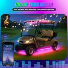 Golf Cart Underglow Light Strip Kit 9-16V Input Underbody Light Kit for EZGO Club Car  6PCS-Golf Cart Underglow Light Strip Kit - Kit de 6 tiras de luces LED para carritos de golf - Ver 7
