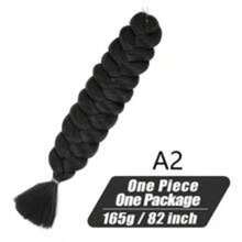 Xpression-trenzas grandes sintéticas para mujer, extensiones de trenzas de pelo de ganchillo, pelo liso Yaki, trenzas Jumbo, uso diario BDI5 - A2 - Ver 13