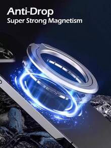 1pc Magnetic Phone Holder Ring Grip Kickstand, Strong Magnetism Removable Double Adjustable Finger Ring, Magnetic Cell Phone Stand Compatible With Mag Car Mounts, For IPhone 17/16/15/14/13 Pro Max Plus Mini, All Smartphones & - Multicolor - View 5