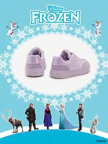 Disney Sản phẩm được ủy quyền hợp tác với | Một đôi giày thể thao trẻ em, bao gồm giày thể thao Công chúa, giày thể thao Công chúa Anna và giày thể thao Công chúa Arendelle, phù hợp cho các hoạt động thể thao hàng ngày trong kỳ nghỉ và ngoài trời. Thoải mái, chống trơn trượt, chống mài mòn và thoáng khí cho lòng bàn chân (giày thể thao trẻ em, giày trẻ em, giày bé gái) - Màu tím - Xem 3