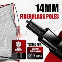 Golf Net 10x7ft Heavy Duty Practice Hitting Net for Indoor and Outdoor Backyard Driving Includes Target Carry Bag Balls Ideal Golf Gifts for Men Dad Him - Negro - Ver 4