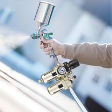 Air Compressor Filter Regulator Lubricator (FRL), 3/8" NPT Air Compressor Water Separator, Semi-Auto Drain Air-Drying System With 5μm Brass Filter Element, 145PSI Max Working Pressure, Poly Bowl - Double Unit 3/8 Npt 5UM - View 9