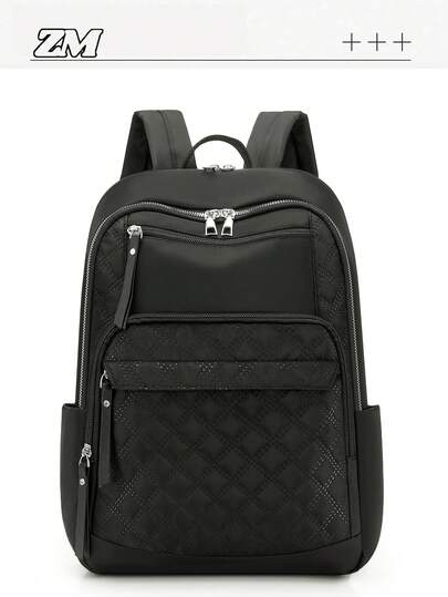 Everyday Backpack | All-Round Travel Aesthetics With Diamond Quilting Craftsmanship * Multi-Pocket Storage System, An Outfit That Unlocks Absolute Visual For Commuting And Schooling