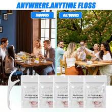 50/100/150-Pack Dental Floss Picks Adult Home Pack Premium Ultra-Fine Dental Floss Cleaning Essential For Home Use Disposable Dental Floss. Ultra-Fine Dental Floss Picks Family Pack - Toothpick, Interdental Brush - Cleaning - Oral Hygiene - Multiple Care For Your Oral Health - Fine Floss For Tooth Protection - Interdental Cleaning Supplies. Suitable For Oral Care, The Floss Will Not Break Or Wear. Portable Disposable Dental Floss Picks Are Essential For Daily Travel And Home Use. - 白色 - 查看 10