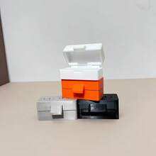 Hộp đựng pin màu trắng/đen, tiện lợi mang theo, có 10 ngăn kéo giúp tránh thất lạc pin nhỏ và giữ cho bàn làm việc/ngăn kéo gọn gàng. Không bao gồm pin. - Nhiều màu - Xem 3