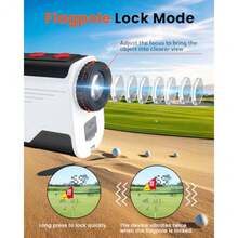 Golf Rangefinder with Slope - 1300/1500 Yards Laser Range Finder for Golf and Hunting 7X Magnification High-Precision Flag Locking Vibration Rechargeable IP54 Waterproof Built-in Magnetic Strip - 1500 años - Ver 5