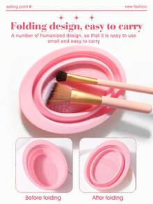 36PCS Makeup Tools Set Including:18PCS Makeup Brush Set+1pc Multi-Functional Zipper Toiletry And Cosmetic Bag Waterproof+5PCS Makeup Sponges+5PCS Triangle Powder Puffs+3PCS Mini Air Cushion Powder Puffs+2PCS Makeup Brush Cleaning Tools+2PCS Facial Cleansing Sponges - Pink - View 11