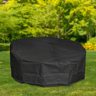 Woodside Heavy Duty Waterproof Garden Rattan Day Bed Cover BLACK 185x55/90cm