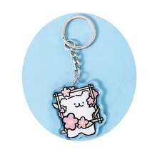亚克力DIY钥匙扣 可爱卡通狗线条设计 情侣款 学生背包挂件 送给朋友的小礼物 情人节 - 彩色 - 查看 5
