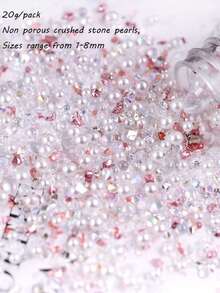 Serie azul Edición limitada de la atmósfera Estilo Ins Cuentas de arroz de vidrio Cuentas dispersas Pulsera y collar hechos a mano DIY a juego - Multicolor - Ver 23