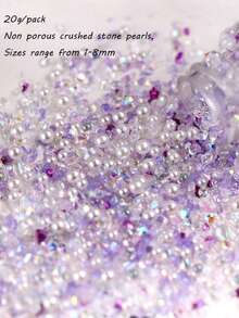 Serie azul Edición limitada de la atmósfera Estilo Ins Cuentas de arroz de vidrio Cuentas dispersas Pulsera y collar hechos a mano DIY a juego - Multicolor - Ver 35