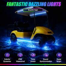 Golf Cart Underglow Light Strip Kit 9-16V Input Underbody Light Kit for EZGO Club Car  6PCS-Golf Cart Underglow Light Strip Kit - Kit de 6 tiras de luces LED para carritos de golf - Ver 3