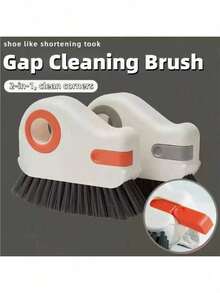 1pc 2-In-1 Window Track Cleaning Brush - Detachable Door/Window Sill Brush, Glass Corner Cleaner And Plastic Crevice Tool - Multicolor - View 6