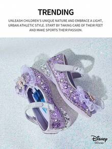 Disney 1双正版授权公主鞋，适合日常及假日户外穿着，舒适防滑，透气（儿童平底鞋，女童鞋，公主鞋，女王鞋） - 淡紫色 - 查看 2