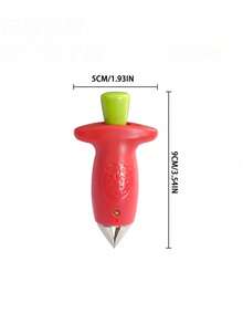 1/2/4 Piece Of Blue/Red Stainless Steel Strawberry Stem Remover, Stem Remover, Tomato Leaf Picker, Seeder, Stem Remover, Creative Kitchen Tool - Multicolor - View 5