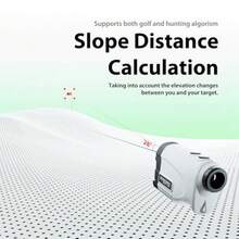 Gogogo Sport Vpro GS24 Golf and Hunting Laser Rangefinder 7X Magnification 1200 Yard Distance Measuring Range Finder with High-Precision Flag Pole Locking Vibration Function Slope Mode Continuous Scan - Blanco - Ver 5