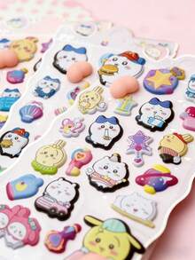 1pc Random 3D Cute Squeeze Sticker, Suitable For Decorating Phone, Laptop, Luggage, Water Bottle, Skateboard, Notebook And Guitar. Great For Daily Use And Children's Birthday Gifts. - Multicolor - View 3